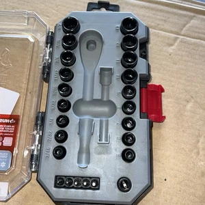 Husky 100 posiciones 1/4 pulg. Juego de llaves de vaso universales Drive (24 piezas) BITS ONL - Imagen 1 de 3