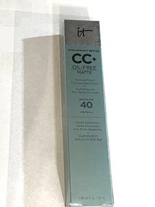 it Cosmetics CC LIGHT Oil-Free Matte SPF 40 Poreless Finish Full Coverage - Picture 1 of 4