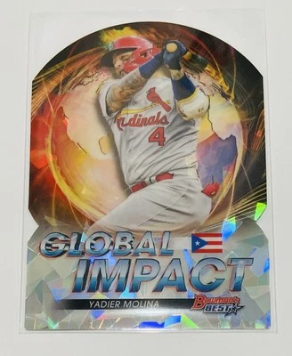 2022 Bowman’s Best Atomic Refractor Global Impact Yadier Molina #GI-24 Cardinals - Image 1 of 2