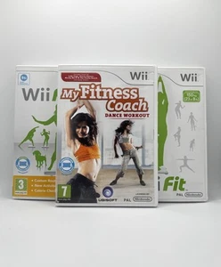 Wii Fit, Wii Fit+ & My Fitness Coach Dance Workout Nintendo Wii 3x Spielepaket - Bild 1 von 13