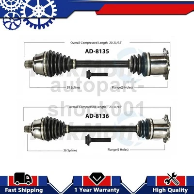 2 juntas de eje delanteras TrakMotive CV para Audi A6 Quattro 4,2 L 2007 2006 2005 Foto 1 de 3