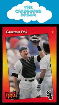 Carlton Fisk 1992 Triple Play #149 HOF Chicago White Sox Baseball Card - Image 1 of 2