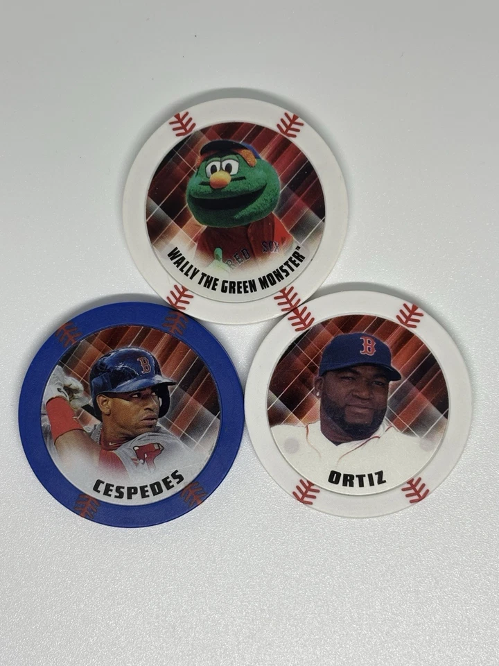 2105 Topps Chipz Boston Red Sox Lot Of 3 Mascot, David Ortiz And Yoenis Cespedes - Image 1 of 2