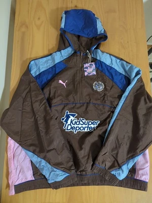 Chaqueta deportiva Puma Hoops x KidSuper Sports estilo vintage 1/2 cremallera (XL) Foto 1 de 3