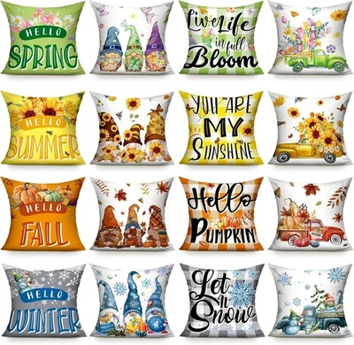 Preboun 16 Set Holiday Pillow Covers 18 x 18 18 x 18 (Pack of 16), Multicolor  - Image 1 of 4