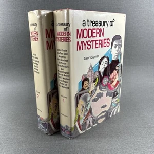 Treasury of Modern Mysteries ~ Volume 1 & 2 ~ 1973 Hardcover Books BCE HCDJ - Picture 1 of 19