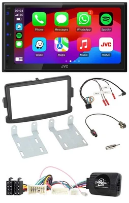JVC Bluetooth 2DIN Lenkrad DAB USB Autoradio für Dacia ab 2012 schwarz - Bild 1 von 4