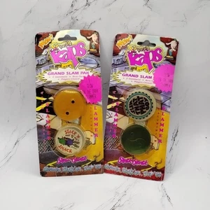 Vtg 90s Stack N Smack Pogs Street Kaps Grand Slam Slammers Glow & Aluminum NIP - Foto 1 di 17