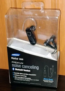 Samsung Modus 3500 Premium Noise Cancelling Bluetooth Headset Black Brand New - Picture 1 of 7