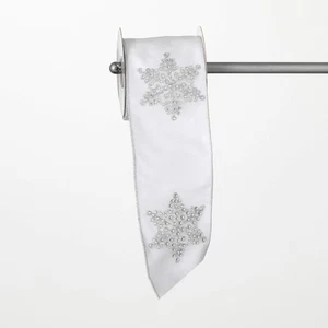 Sullivans Polyester Jeweled Star Ribbon, Silver/White, 15'L X 4"W - Picture 1 of 1