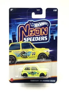 Hot Wheels Walmart Neon Speeders Custom '70 Honda N600 (giallo) #1 - Foto 1 di 2