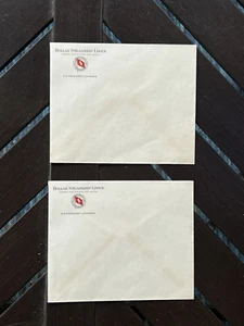 SS President Johnson - Sobres de papelería sin usar x2 - Líneas de barcos de vapor de dólar - Imagen 1 de 2