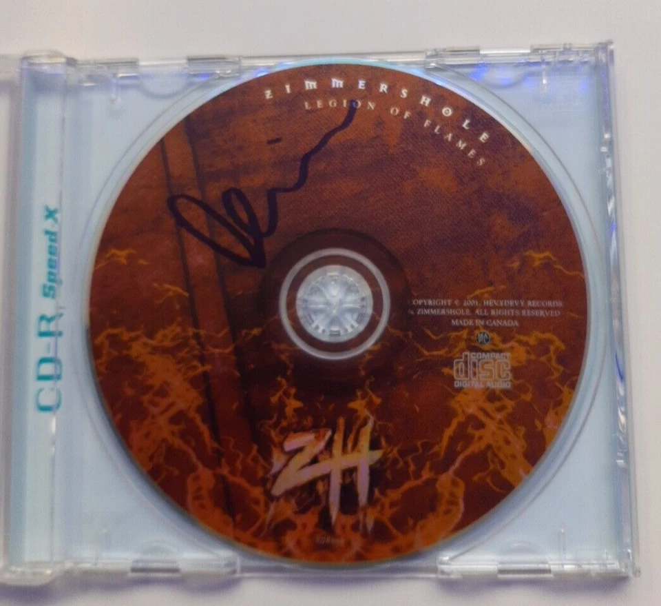 ZIMMERS HOLE - Legion Of Flames SIGNED CD(2001) NO COVER/INSERT HDR666 - Image 1 of 3