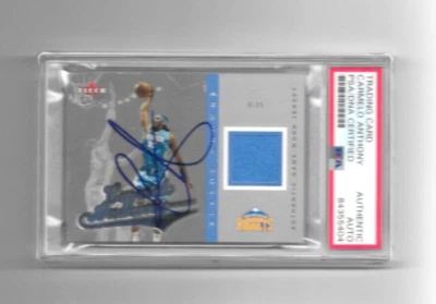 Carmelo Anthony Signed 2004-05 Fleer Ultra Season Crowns Jersey Card /149 PSA - Image 1 of 2