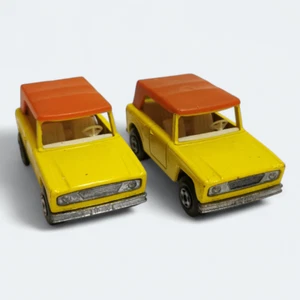 Matchbox Superfast Lesney #18 FIELD CAR YELLOW Diecast Car Vintage Toy Lot of 2 - Picture 1 of 6