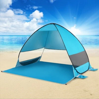 Pop Up Portátil Playa Toldo Parasol Refugio Exterior Camping Pesca Tienda Malla Foto 1 de 4
