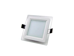 10 x 6w LED Glass Panel Light Square Recessed Ceiling Lamp Fixture Pure White - Picture 1 of 5