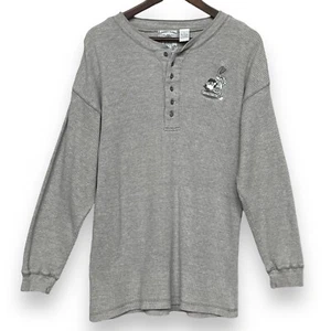 Camisa Looney Tunes Warner Bros. Henley Hombre Talla S Gris Algodón Térmico Elástico - Imagen 1 de 11