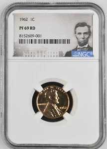 1962 Lincoln Cent 1C NGC PF69 RD - Picture 1 of 2