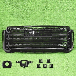 For 2020-2023 GMC Sierra 2500 HD 3500HD Denali Style Front Bumper Grille GLS BLK - Picture 1 of 7