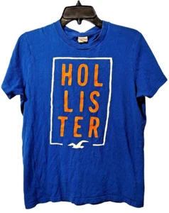 Hollister California Shirt Mens Medium Blue and Orange Crewneck Pullover - Picture 1 of 16