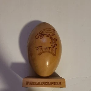 Philadelphia Eagles Grid Works Wood Engraved Football North East NFL USA  - Picture 1 of 5