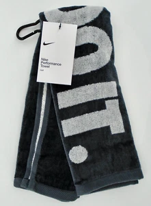 Toalla de golf Nike Performance 100 % algodón hierro gris/blanco - Imagen 1 de 4