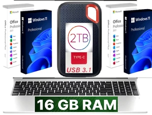 HP 15,6" Ryzen 5 5625U 16GB RAM 4256GB SSD Windows11 Pro + Office 2021 - Afbeelding 1 van 12