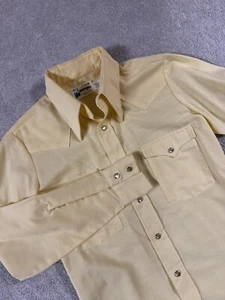 Vintage Wrangler Glass Pearl Snap Shirt Boys XL (size18) Long Sleeve Flawless - Picture 1 of 9