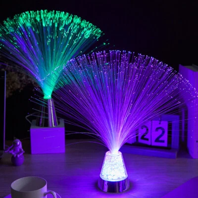 LED Multi Colour Changing Light Fibre Optic Fountain Night Lamp Decor NEW - Image 1 of 4