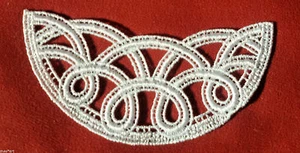 Applikation Ornament Spitzenbesatz Dekoltee WEISS Keltische Muster шнурок Lace - Bild 1 von 1