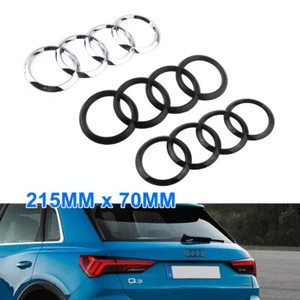215 x 70MM Kofferraum Heckklappe Emblem Abzeichen Ringe Für Audi A8 R8 - Bild 1 von 10