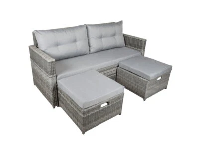 Garden Pleasure Lounge-Sofa MALTA Polyrattan Lounge Couch Sofa Gruppe Sitzgruppe - Bild 1 von 4