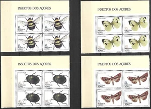 PORTUGAL (ACORES) - 1984 MNH "FAUNA - Mariposas, Insectos" ¡Bloque de 4!!!! - Imagen 1 de 1