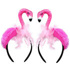  2 Pcs Polyester Flamingo Headband Child Skin Care Beach Hair Accessories