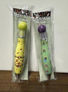 New Mary Engelbreit Set of 2 Retired 2011 Handle Flowers Hearts Theme Ink Pin - Picture 1 of 10