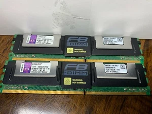 Kingston 4GB (2x 2GB) 2Rx8 PC2 5300F DDR2 FBDIMM ECC Registered Server Memory  - Picture 1 of 1
