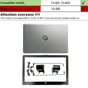 Silver New For HP 15-BS 15T-BR 15-BW Back Cover+Bezel+Hinges Cover 924892-001 - Picture 1 of 5