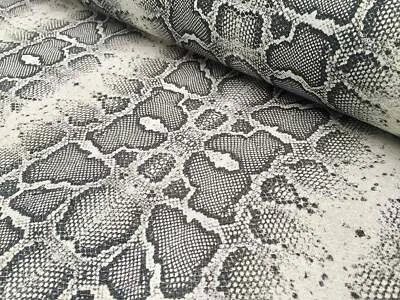 GREY SNAKE SKIN Animal Print Fabric Cotton curtain decor dress DIGI 110'' wide - Image 1 of 4
