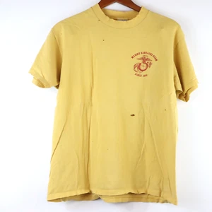 Vintage USMC Marine Corp Barracks Guam Shirt 1980s Original Men's Large - Picture 1 of 11