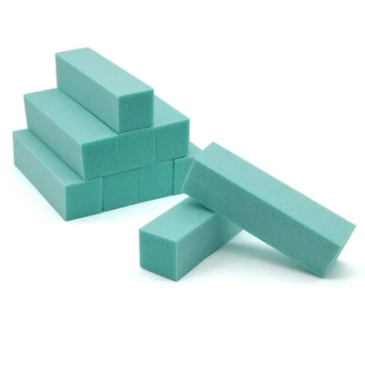 10pc Nail Buffer Blocks 4 Way Buffers Teal 4 Sided Sanding Block 120/120/120 - Изображение 1 из 4