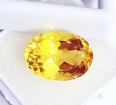 Citrine Oval Shape Certified Loose Gemstone 10.25 Ct With Free Gift - Image 1 of 4
