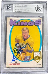 BUTCH GORING SIGNED 1971/72 O-PEE-CHEE OPC ROOKIE RC CARD #152 BECKETT BAS 1 - Picture 1 of 1