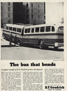 1947 B F Goodrich: Bus That Bends Vintage Print Ad - Picture 1 of 1