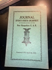 GAR 1941 CONCORD NEW HAMPSHIRE REUNION JOURNAL - Picture 1 of 1