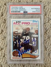 1982 Topps Anthony Munoz Signed Rookie Card PSA Auto Cincinnati Bengals HOF