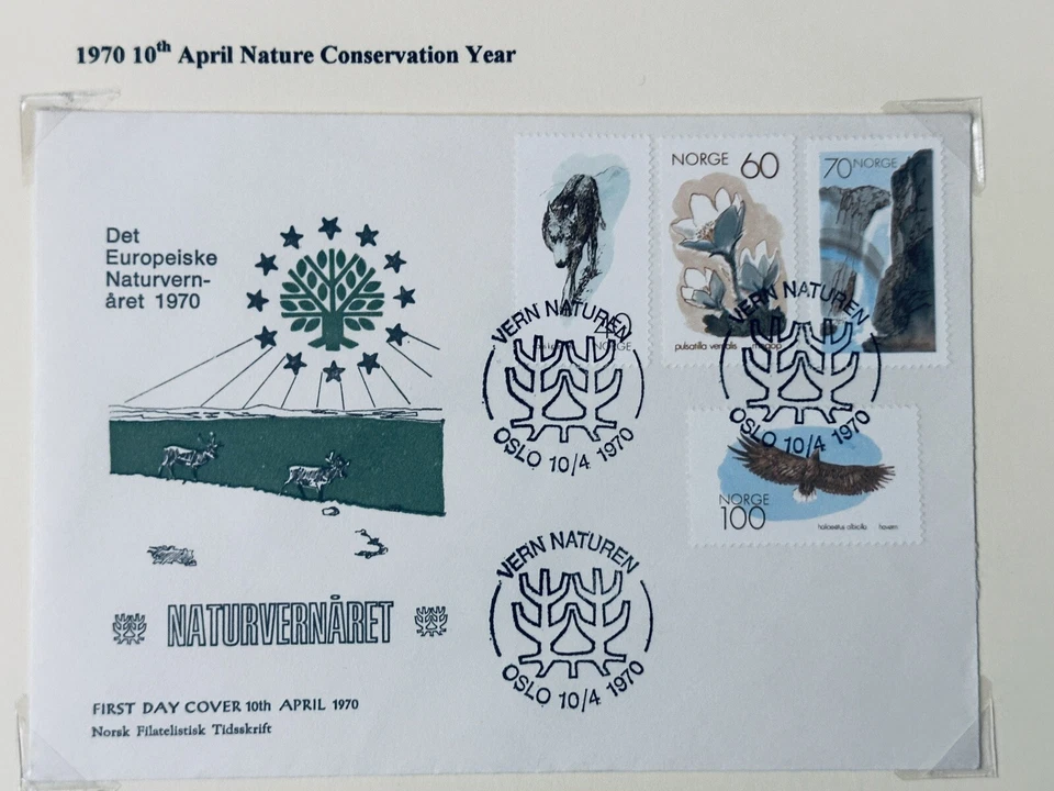 Norway FDC 1970 NATURE CONSERVATION YEAR OSLO POSTMARK - Image 1 of 1