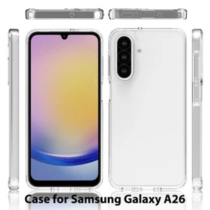 Funda Transparente para Samsung Galaxy A26 5G (2025) - Cubierta Híbrida TPU Antigolpes - Imagen 1 de 5