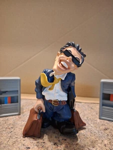 Dekofigur  Vertreter plus Büromöbel, Selten, Schwer! 4 teilig!  - Bild 1 von 6