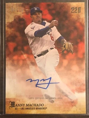 2018 Topps X Bryce Harper #4B-A Manny Machado Los Angeles Dodgers AUTO AUTOGRAPH - Image 1 of 2
